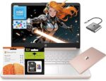 HP 14 Laptop, Quad-Core (Beat i3) 8GB RAM 256GB Storage(128GB UFS + 128GB SD Card) 1-Year Office 365 Copilot AI Computer for Student Study Back to School Win11 w/GM Accessory