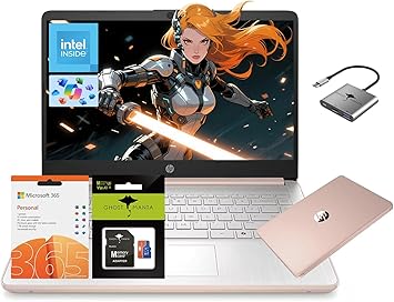 HP 14 Laptop, Quad-Core (Beat i3) 8GB RAM 256GB Storage(128GB UFS + 128GB SD Card) 1-Year Office 365 Copilot AI Computer for Student Study Back to School Win11 w/GM Accessory HP 14 Laptop, Quad-Core (Beat i3) 8GB RAM 256GB Storage(128GB UFS + 128GB SD Card) 1-Year Office 365 Copilot AI Computer for Student Study Back to School Win11 w/GM Accessory - Image 1