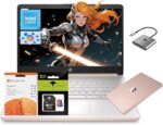 HP 14 Laptop, Quad-Core (Beat i3) 8GB RAM 256GB Storage(128GB UFS + 128GB SD Card) 1-Year Office 365 Copilot AI Computer for Student Study Back to School Win11 w/GM Accessory - Image 4