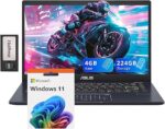 ASUS 14" FHD Laptop, Intel Pentium N6000 Processor, 4GB RAM, 224GB Storage(64GB eMMC+160GB Docking Station Set), Intel UHD Graphics, Webcam, Bluetooth, Win 11, Star Black - Image 4