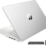 HP Stream 14" HD BrightView Laptop, Intel Celeron N4120, 16GB RAM, 288GB Storage (128GB UFS + 160GB Docking Station Set), Intel UHD Graphics, 720p Webcam, Wi-Fi, 1 Year Office 365, Win 11 S, Silver