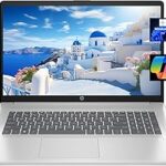 HP 2025 17.3" HD+ Laptop, with Free Lifetime Microsoft Office 2024, Intel Core i5-1334U, 12GB RAM, 512GB SSD, Intel Iris Xe Graphics, Windows 11 Pro, Natural Silver, with USB Hub
