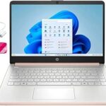 HP Student Laptop, Intel Processor N150(up to 3.6 GHz), 14 Inch LED Screen,8G RAM, 128GB Storange,One Year Office 365, Windows 11 Home,w/YYY Bundle,Rose Gold