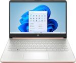 HP 14" HD (1366 x 768) Display Laptop, Intel Celeron N4120, 1.1GHz, 4GB Memory, 128GB eMMC, Windows 11 Home in S Mode, Rose Gold, 14-dq0762dx (Renewed)