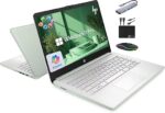 HP 14" Laptop 2025 Business Student Slim Computer, Lifetime MS Office, Copilot AI, Quad-Core Intel CPU, 16GB RAM, 628GB Storage (128GB UFS+500GB Ext), MarxsolAccessory, Wi-Fi 6, Win 11 Pro, Green - Image 5