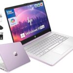 HP 14" Laptop Computer for 2026 Student Business Productivity, MS Office & Win 11 Pro, Copilot AI, Intel 4-Core CPU, 4GB DDR5 RAM, 628GB Storage (128GB UFS+500GB Ext), Wi-Fi 6, HubxcelAddon, Lavender
