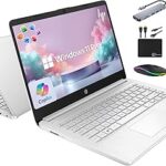 HP 14" Laptop 2025 Business Student Slim Computer, Lifetime MS Office, Copilot AI, Quad-Core Intel CPU, 16GB RAM, 628GB Storage (128GB UFS+500GB Ext), MarxsolAccessory, Wi-Fi 6, Win 11 Pro, Silver