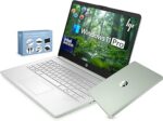 HP 14” Ultra Light Thin Laptop Computer 2026 Premium, MS Office, Copilot AI, 4-Core Intel CPU, 4GB DDR5 RAM, 628GB Storage (128GB UFS+500GB Ext), Long Battery, MarxsolAccessory, Win 11 Pro, Green - Image 3