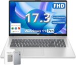 HP 17 Laptop for Office Business - 64 GB RAM, 2 TB SSD, Intel i5-1334U(Up to 4.6 GHz), 17.3" FHD Display, Backlit Keyboard, Fingerprint Reader, Privacy Webcam, Windows 11 Pro, Bundle AI Voice Recorder