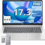 HP 17 Laptop for Office Business - 64 GB RAM, 2 TB SSD, Intel i5-1334U(Up to 4.6 GHz), 17.3" FHD Display, Backlit Keyboard, Fingerprint Reader, Privacy Webcam, Windows 11 Pro, Bundle AI Voice Recorder