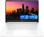 HP 14" HD Student Laptop, Intel Celeron N4500, 4GB DDR4 RAM, 64GB eMMC, Intel UHD Graphics, 720p HD Camera, Copilot, Fast Charge, Wi-Fi 6, Windows 11S, White (Renewed) - Image 4