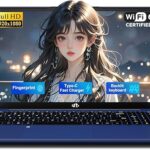 NIMO 15.6" IPS FHD-Student-Laptop, Intel Twin Lake N150 (4 Cores Up to 3.6GHz) with 2-Years-Warranty, 65W Type-C, Fingerprint, Backlit Keyboard, 53.58Wh Battery 8GB RAM 256GB SSD for Office and Home