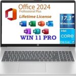 HP Business Laptop, 17.3" HD+ Display,13th Gen Intel Core i5-1334U Processor, 64GB RAM, 2TB NVMe SSD, Free Lifetime Office 2024, Long Battery Life, WiFi 6 Windows 11 Pro,Natural Silver