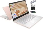 HP 14" Laptop 2025 Business Student Slim Computer, Lifetime MS Office, Copilot AI, Quad-Core Intel CPU, 16GB RAM, 628GB Storage (128GB UFS+500GB Ext), MarxsolAccessory, Wi-Fi 6, Win 11 Pro, Rose Gold - Image 3