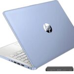 HP Stream 14" HD BrightView Laptop, Intel Celeron N150, 16GB RAM, 288GB Storage (128GB UFS + 160GB Docking Station Set), Intel UHD Graphics, 720p Webcam, Wi-Fi, 1 Year Office 365, Win 11 S, Blue