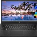 HP 2025 17.3" HD+ Laptop, with Free Lifetime Microsoft Office 2024, Intel Core i5-1334U, 16GB RAM, 256GB SSD, Intel Iris Xe Graphics, Windows 11 Pro, Jet Black, with USB Hub