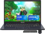 ASUS Vivobook Go 14" FHD Business Laptop, Intel Celeron N4500, 4GB RAM, 288GB Storage (128GB eMMC + 160GB Docking Station Set), Intel UHD Graphics, Number Pad, HD Webcam, Wi-Fi, Windows 11, Star Black - Image 2