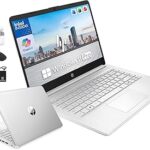 HP 14" Laptop Computer for 2026 Student Business Productivity, MS Office & Win 11 Pro, Copilot AI, Intel 4-Core CPU, 4GB DDR5 RAM, 628GB Storage (128GB UFS+500GB Ext), Wi-Fi 6, HubxcelAddon, Silver