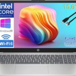HP Essential 15.6” 2026 Laptop for Students & Professionals, Intel 4-Core N100, 8GB RAM, 256GB SSD, FHD Display, All-Day Battery Life, Office 365, Portable Lightweight Design, Windows 11, Type-C RJ45