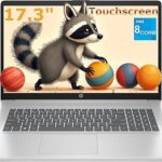 HP 17.3" Touch Laptop Computer, Intel 8-Cores i3 Processor, 8GB RAM, 512GB SSD, Ideal Laptop for Business & Students, AI Copilot, Lifetime Office 365, Windows 11 Home