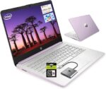 HP 14 Student-Laptop Back to School, Quad-Core Processor (Beat i3) 8GB RAM 256GB Storage(128GB UFS + 128GB SD Card) Laptops for Student with 1-Year Office 365 Copilot AI Win11,Honey Lavender - Image 2