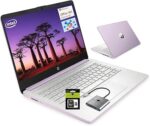 HP 14 Student-Laptop Back to School, Quad-Core Processor (Beat i3) 8GB RAM 256GB Storage(128GB UFS + 128GB SD Card) Laptops for Student with 1-Year Office 365 Copilot AI Win11,Honey Lavender - Image 3