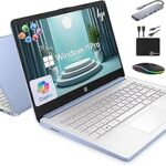 HP 14" Laptop 2025 Business Student Slim Computer, Lifetime MS Office, Copilot AI, Quad-Core Intel CPU, 16GB RAM, 628GB Storage (128GB UFS+500GB Ext), MarxsolAccessory, Wi-Fi 6, Win 11 Pro, Sky Blue