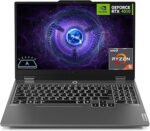 Lenovo LOQ Gaming Laptop, 15.6" FHD 144Hz Display, AMD Ryzen 5 7235HS Processor, GeForce RTX 4050, 16GB DDR5, 512GB SSD, Wi-Fi 6, Ethernet, USB-C, HDMI, Backlit Keyboard, Windows 11 Home