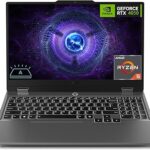 Lenovo LOQ Gaming Laptop, 15.6" FHD 144Hz Display, AMD Ryzen 5 7235HS Processor, GeForce RTX 4050, 16GB DDR5, 512GB SSD, Wi-Fi 6, Ethernet, USB-C, HDMI, Backlit Keyboard, Windows 11 Home