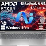 HP EliteBook 6 G1a AI PC | 16" Business Laptop | AMD Ryzen 5 220 | 32GB DDR5 RAM |1TB SSD | WUXGA Anti-Glare Display | Fingerprint Reader | Thunderbolt 4 | Windows 11 Pro | Backlit Keyboard