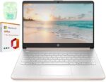 HP 14" Business Laptop, 1-Year Microsoft Office 365 with Copilot AI, 16GB RAM 1.1TB Storage (1TB SSD+64GB eMMC), Dual-Core Intel Processor, Win 11, PLUSERA Earphones, Rose Gold–Best Value - Image 4