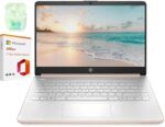 HP 14" Business Laptop, 1-Year Microsoft Office 365 with Copilot AI, 16GB RAM 1.1TB Storage (1TB SSD+64GB eMMC), Dual-Core Intel Processor, Win 11, PLUSERA Earphones, Rose Gold–Best Value - Image 5