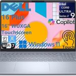 Dell 16 Plus Touchscreen Laptop Computer, Intel Core Ultra 9 288V, Copilot+ PC with on-Device AI, 32GB LPDDR5X RAM, 1TB PCIe SSD, WiFi 7, Backlit Keyboard, Windows 11 Home