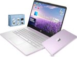 HP 14” Ultra Light Thin Laptop Computer 2026 Premium, MS Office, Copilot AI, 4-Core Intel CPU, 4GB DDR5 RAM, 628GB Storage (128GB UFS+500GB Ext), Long Battery, MarxsolAccessory, Win 11 Pro, Lavender - Image 3