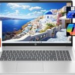 HP 17.3" Full HD Laptop, AMD Ryzen 5 7520U, 8GB LPDDR5 RAM, 256GB SSD, AMD Radeon, Windows 11 Pro, Natural Silver, Wi-Fi 6, Copilot, with USB Hub