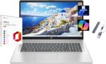 HP 17.3" Full HD Laptop, AMD Ryzen 5 7520U, 8GB LPDDR5 RAM, 256GB SSD, AMD Radeon, Windows 11 Pro, Natural Silver, Wi-Fi 6, Copilot, with USB Hub - Image 4
