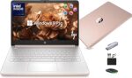 HP 14” Laptop Ultra-Portable Computer 2026 Student Business, MS Office, Copilot AI, Intel 4-Core CPU, 4GB RAM, 628GB Storage (128GB UFS+500GB Ext), Long Battery, MaxsolAccessory, Win 11 Pro, Rose Gold - Image 2