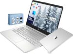 HP 14” Ultra Light Thin Laptop Computer 2026 Premium, MS Office, Copilot AI, 4-Core Intel CPU, 4GB DDR5 RAM, 628GB Storage (128GB UFS+500GB Ext), Long Battery, MarxsolAccessory, Win 11 Pro, Silver - Image 2