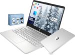 HP 14” Ultra Light Thin Laptop Computer 2026 Premium, MS Office, Copilot AI, 4-Core Intel CPU, 4GB DDR5 RAM, 628GB Storage (128GB UFS+500GB Ext), Long Battery, MarxsolAccessory, Win 11 Pro, Silver - Image 3