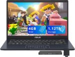 ASUS Vivobook Go 14" FHD Business Laptop, Intel Celeron N4500, 4GB RAM, 1.12TB Storage (128GB eMMC + 1TB Docking Station Set), Intel UHD Graphics, Number Pad, HD Webcam, Wi-Fi, Windows 11, Star Black - Image 5