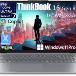 Lenovo ThinkBook 16 Gen 8 Business AI PC Laptop Computer, 16" FHD+, Intel 16-Core Ultra 7 255H, 32GB DDR5, 2TB PCIe SSD, WiFi 6E, Fingerprint Reader, Bluetooth 5.3, Windows 11 Professional