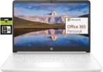 HP 14" Ultral Light Laptop for Students and Business, Intel Quad-Core, 8GB RAM, 192GB Storage(64GB eMMC+128GB Ghost Manta SD Card), 1 Year Office 365, USB C, Win 11 S - Image 2