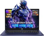 NIMO 17.3" Gaming-Laptop, AMD Ryzen 7 8745HS (Up to 4.9GHz Beat R9 7940HS) 32GB RAM 1TB SSD Radeon 780M, USB 4.0 FHD PC for AI Multitasking & Remote Video Creators Streaming 2-Yr Warranty
