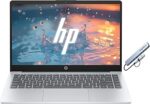HP 14" Laptop for Business & Students, 256GB SSD, Microsoft Office 365 Included, Windows 11, Copilot Key, AMD Athlon 7120U, SageNova Docking Station, Moonlight Blue
