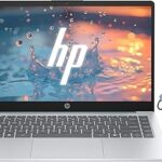 HP 14" Laptop for Business & Students, 256GB SSD, Microsoft Office 365 Included, Windows 11, Copilot Key, AMD Athlon 7120U, SageNova Docking Station, Moonlight Blue