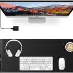 Magnetic Wireless Charging Mouse Pad, 27.5"x11.8" Gaming Desk Mat for Keyboard/Laptop, Non-Slip Base & 20W PD Adapter, Waterproof Smooth Desk Writing Pad for Gamer, Office & Home, Black