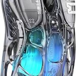 GravaStar Mercury M2 Wireless Gaming Mouse with 26,000 DPI, PAW3395DM Sensor -79g Lightweight Hollowed-Out Design -5 Programmable Buttons -5 Dynamic Lightsync RGB - Transparent Black