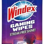 Windex Gaming Cleaning Wipes, Pre-Moistened Wipes to Instantly Clean all Gaming Gear and Electronics, Resealable Packaging for a Freshness Lock, 25 count (Pack of 1)