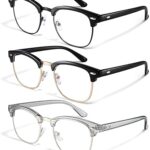 racico Blue Light Glasses for Men & Women - Mixed Material + Metal Frames with UV Protection Coating