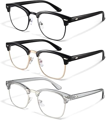 racico Blue Light Glasses for Men & Women – Mixed Material + Metal Frames with UV Protection Coating racico Blue Light Glasses for Men & Women - Mixed Material + Metal Frames with UV Protection Coating - Image 1